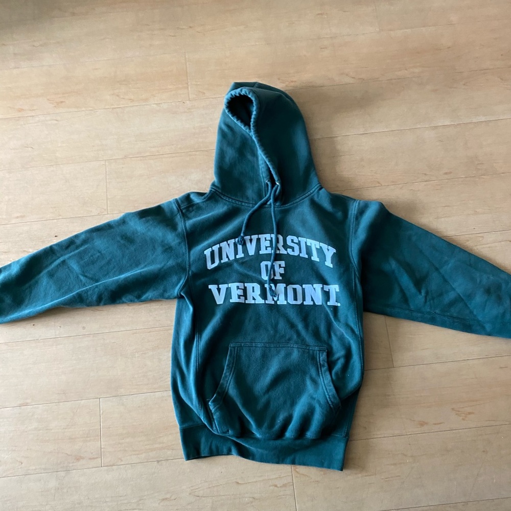 Uvm proweave green hoodie sweatshirt